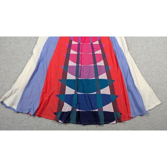 Mara Hoffman Woman Dress XS Tank Stripe Geometric Prism Sleeveless Swing Aline - Picture 4 of 12